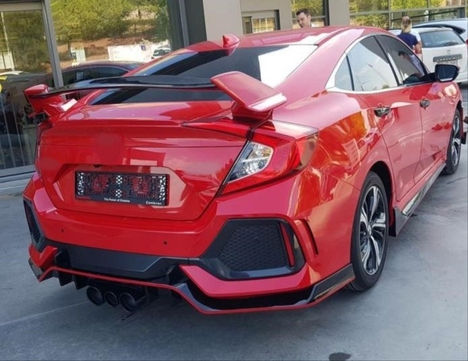 HONDA CIVIC FC5 2016-2020 IÇIN UYUMLU TYPE-R ARKA TAMPON